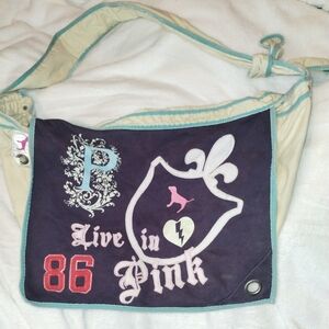 PINK Victoria's Secret Crossbody Bag - Black, Cream, and Pink